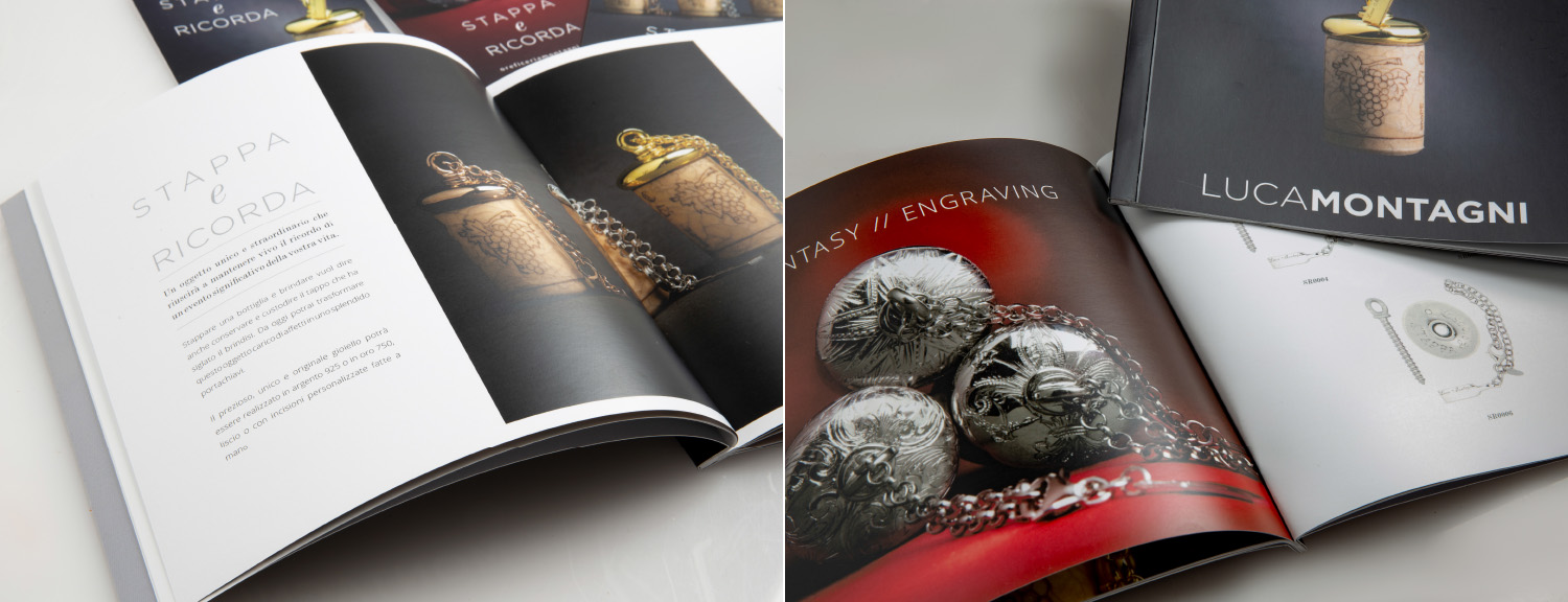 Dettaglio del catalogo realizzato per Luca Montagni, art direction di Myosign Annarita Bonanata